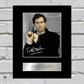 Timothy Dalton Signed Mounted Photo Display James Bond 007