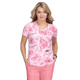 KOI Basics 384PR Women's Leslie Top Dreamscape Pink L