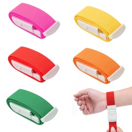 5 Pcs Tourniquets for Nurses,Buckle Adjustable Tourniquets Medical,Reusable Phlebotomy Tourniquets,Available in Red,Green,Yellow,Orange,Bright Pink,Suitable for Home and Outdoor Sports