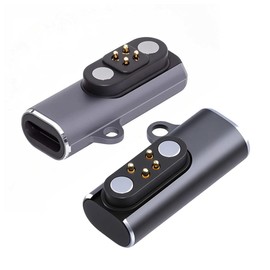 CY 2pcs/lot Magnetic Charging Adapter USB Type-C to Pitch 2.5mm with 4-Pin Terraced Square Contacts Compatible with Bone Conduction Headphone