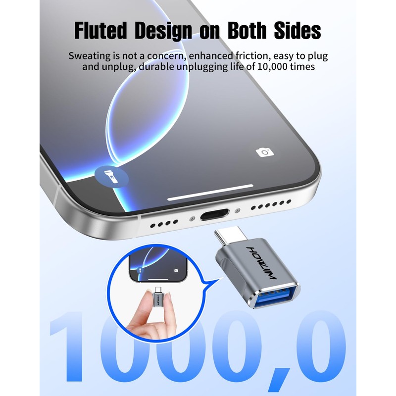 USB C to USB Adapter 2 Pack,10Gbps Data Transfer Fast