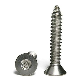 Torx w/Pin Tamper Proof Security Flat Head Sheet Metal Screws 18-8 Stainless Steel - #12 x 1-1/4 (T-25) Qty-100