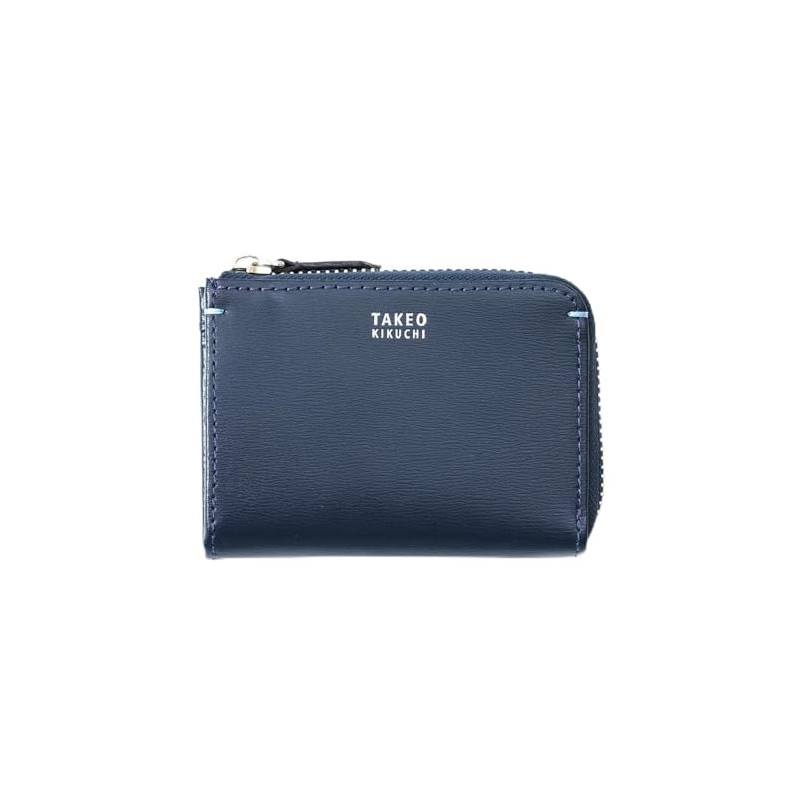 TKW-1090123-041 Con [Takeokikuchi] Yoke L-Shaped Zipper Coin Purse, navy