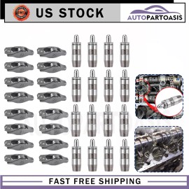 VEHITO 16x Lifters 16x Rocker Arms Fit 2002-2012 Dodge Ram 1500 Engine 4.7L 3.7L