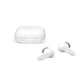 BlueAnt Pump Air Ultra True Wireless Earbuds, 40 Hours Playtime, Active Noise Cancellation, Black/White (White)