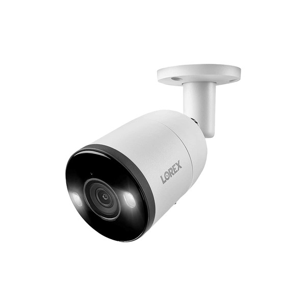 Lorex Indoor/Outdoor 4K IP Security Camera - Add-On Metal Bullet Camera for Wired Surveillance System - Smart Motion Detection, 2-Way Talk, and Color Night Vision (1 Camera)