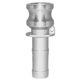 AF Hydro Stainless Steel 316 Cam and Groove Hose Fitting, 3/4" Type E Male Adapter Coupler with Hose Shank, Pressure Rating up to 250 PSI, Easy Connect and Disconnect Low Pressure Camlock