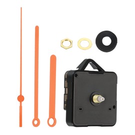 PATIKIL Clock Mechanism Replacement Kits, 1 Set DIY Silent Sweep Clock Parts 1/2" Movement Shaft Length with 3.5" Long Spade Hand for Clock Orange