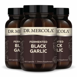Dr. Mercola Fermented Black Garlic, 90 Servings (180 Capsules), Dietary Supplement, Supports Immune Health, Non-GMO