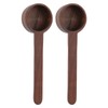 2Pcs Walnut Coffee Bean Measuring Spoon Food Grade Salt Spoon
