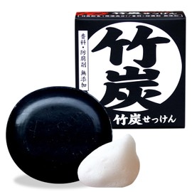 Toratake no Sato Bamboo Charcoal Soap (3.5 oz (100 g), Made in Japan, No Additives, Zero Colorings, Facial Cleansing Foam, Skin Care, Facial Cleansing Soap, Sensitive Skin, Dry Skin, Facial Cleansing,