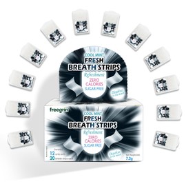 Hometimestore Cool Peppermint Mouth Strips, Noticeable, Cooling Freshness with More Intense Mint Feel, Instantly Dissolvable Breath Strips without Chewing, Refreshing and Pleasant for on the Go (Pack