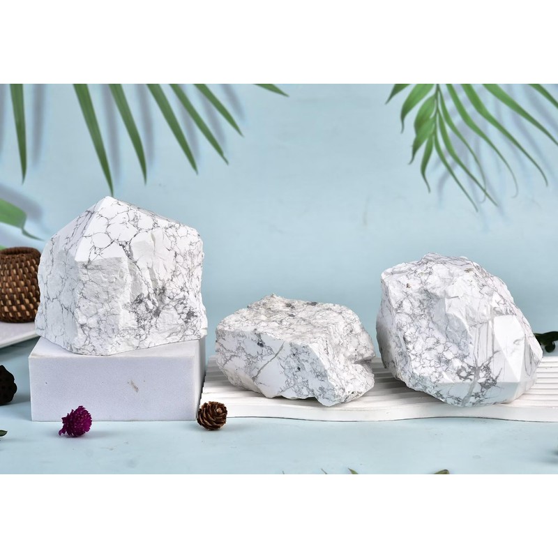 Natural White Howlite Crystal Wand Irregular Quartz Column 0.8-1.5 Lbs