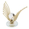Flying Eagle Statue Modern Abstract Metal Eagle Crystal Ball Figurine