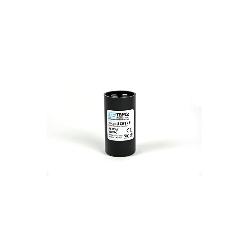 TEMCo 86-103 uf/MFD 220 VAC Volts Round Start Capacitor 50/60
