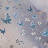 5D Embossed Blue Butterfly Nail Stickers Flowers Nail Art Stickers