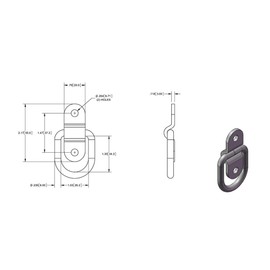 Utility D-ring Tiedown - 3,500 lb. Capacity Steel Tie Down Anchor 1-Pack