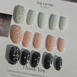BeautifulAngel Core Wing Nail [Handmade Nail Tip] Emily Nail - Almond / 뽀용엔젤코어 날개네일 [수제네일팁] 에밀리네일 - 아몬드