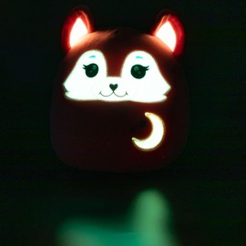 Depesche 13043 Ylvi Swoppies Cuddly Toy Fox in Orange with Luminous Effect Moon and Pointed Ears Approx. 20 cm Large Plush Toy