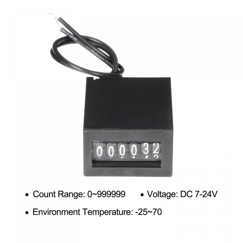 uxcell Electromagnetic Counter 6 Digits 0-999999 Counting Range Electronic Pulse
