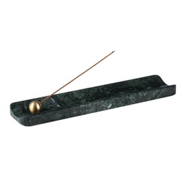 Koville Luxury Natural Indian Marble Incense Holder, Incense Holders for Sticks, Incense Burner Holder, Ideal for Meditation and Relaxing, Easy to Clean(Indian Green)