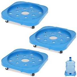 3 Pack 5 Gallon Bucket Dolly with 360° Swivel Casters, Heavy Duty 5 Gallon Water Bottle Jug Caddy, Garden Flower Pot Movers, Bucket Dolly for Bottled Water Flowerpots Toolboxes (11 Inch Blue)