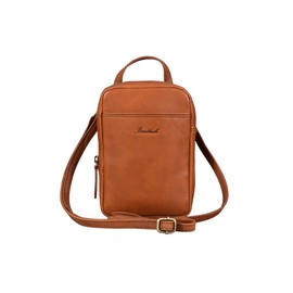 Benthill Hiking Bag Real Leather – Cowhide Leather – Shoulder Bag with Zip – Small Shoulder Bag/Bag Bag, brown