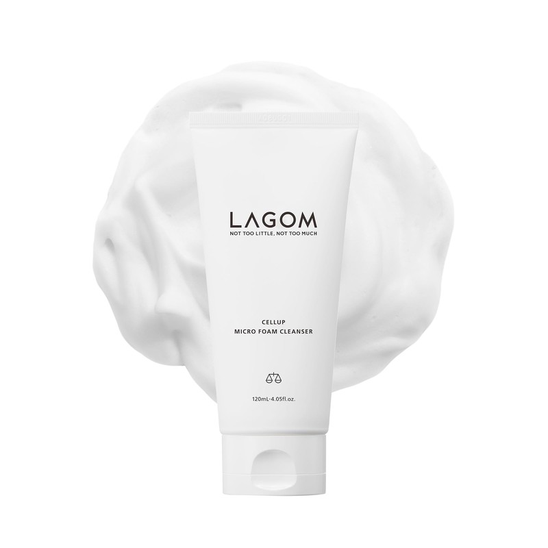 LAGOM Cellup Micro Foam Cleanser, Hydrating Deep Cleansing Face Wash,