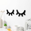 1 Pair of Eye Eyelashes Wooden Children's Room Wall Decoration