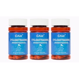 CAW Hypersorption Cycloastragenol 98% | Anti-Aging Telomerase Activation | DNA Health and Immunity Boost | 5Mg 30Enteric-Coated Capsules (3 Bottles)