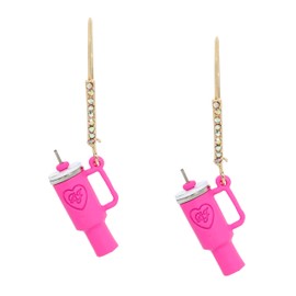 Betsey Johnson Womens Betsey BJ Cup Dangle Earrings
