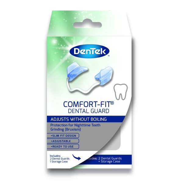 DenTek Comfort-Fit Dental Guards to Help Prevent Night Time Teeth Grinding and Clenching Known as Bruxism (2 Pack)