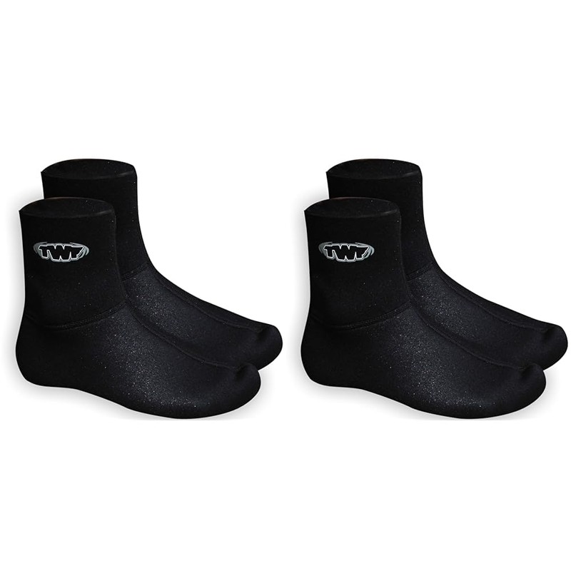 TWF Men's 3mm Neoprene Socks, Black, L UK