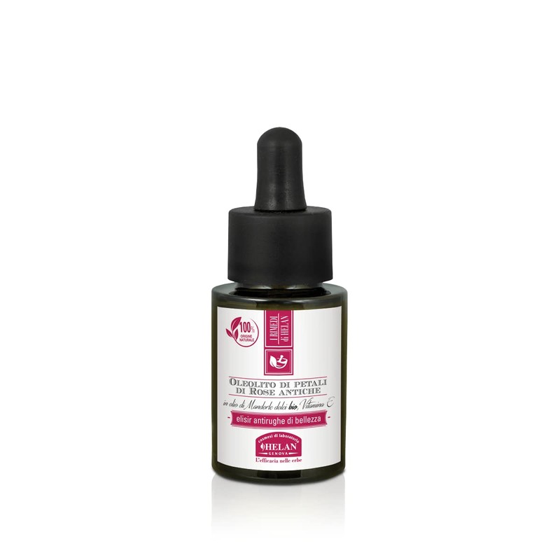 Helan, Oleolito di Rose Petals Almond Oil Elisir Anti-Wrinkle 15ml