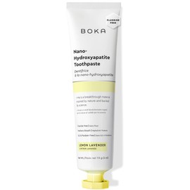 Boka Fluoride Free Toothpaste, Nano Hydroxyapatite Toothpaste, Appropriate for Sensitive Teeth - for Adult, Kids Oral Care - Lemon Lavender Flavor, 4 Fl Oz 1Pk US Manufactured