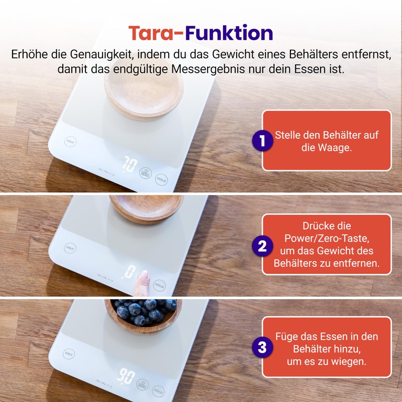 ETEKCITY Kitchen Scales, Precision Scales 0.1 g Accurate, 10 kg