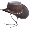 BRANDSLOCK Leather Cowboy Hat for Men Women Shapeable Wide Brim