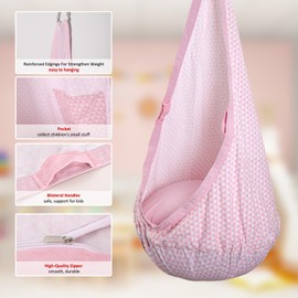 YAERSI Kids Pod Swing Seat, Hammock Chair with PVC Inflatable Cushion,Sensory Swing for Indoor and Outdoor Play Portable