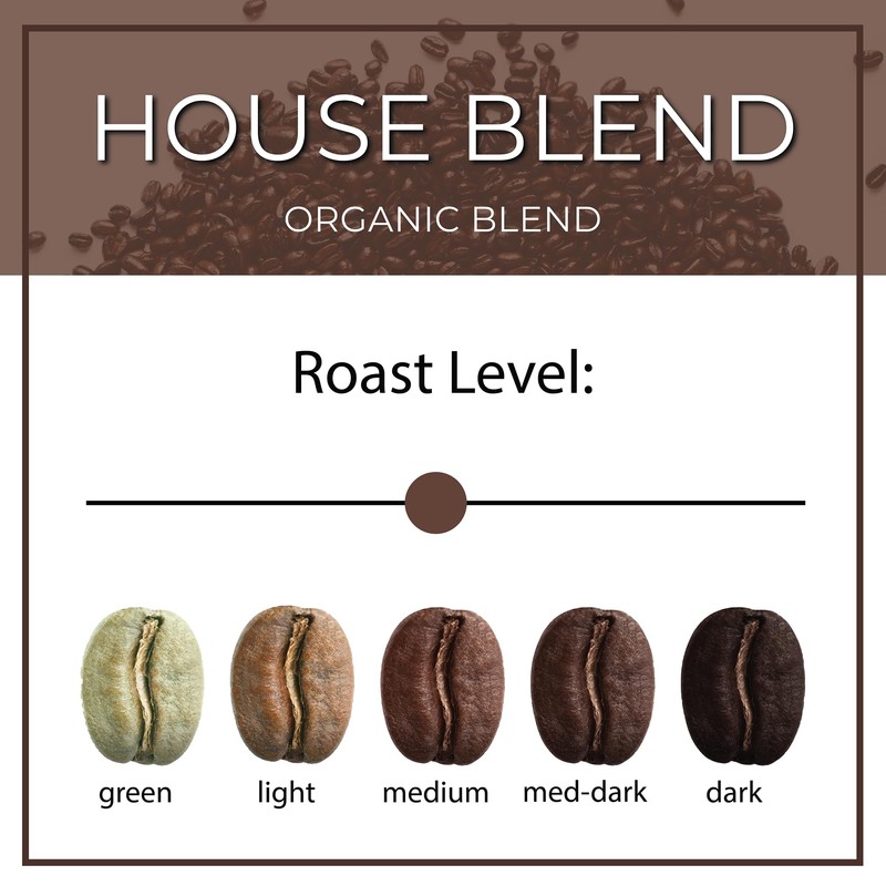 The Bean Organic Coffee Company House Blend, Medium Roast, Whole
