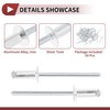 HEROFFIX Open End Large Flange Blind Rivets 4mm Grip Diameter