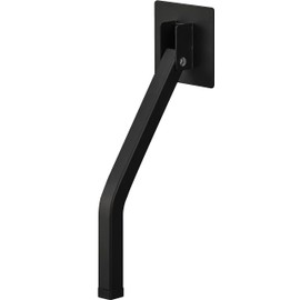 Yamazaki 3727 Folding Door Stopper, Pasted with Tape, Long, Black (When in Use), Approx. W 2.8 x D 3.1 x H 9.8 inches (7 x 8 x 25 cm), Smart, Double-Sided Tape, Easy Installation, Entrance Door