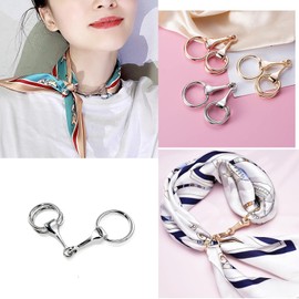 YZYDF Unique Scarf Clip with Horse Bit Detailing Exquisite Shawls Fastener Brooch Elegant Scarf Clip Stylish Scarves Accessory