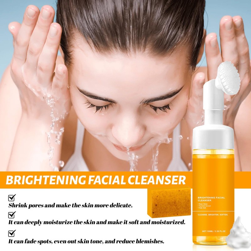 EIVJEC 4Pcs Turmeric Wash and Care Two Piece Set, Tuemeric