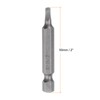 sourcing map 2pcs SQ2 Square Screwdriver Bit 1/4" Hex Shank