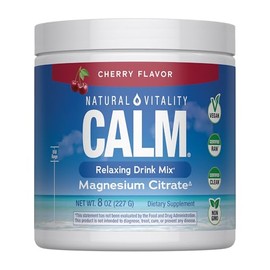 Toeah Natural Vitality Calm, Magnesium Supplement, Anti-Stress Drink Mix Powder, Gluten Free, Vegan, & Non-GMO, Cherry, 8 oz