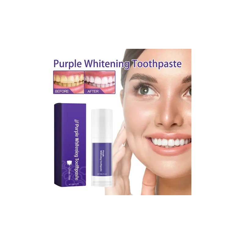 O Purple White Toothpaste Long-lasting Fresh Breath Rem 7006