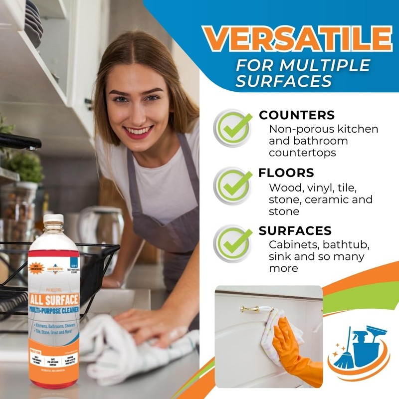 Groutastic All-Surface Daily Cleaner Concentrate – pH-Neutral, Residue-Free Formula for
