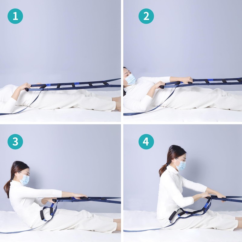 ENLUNTRA Bed Ladder Assist Strap，Pull Up Assist Device with 6