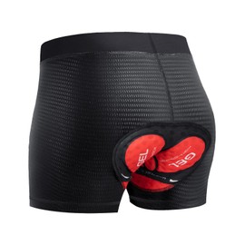 Niksa Cycling Underwear Shorts Men Absorbent, 5D Padded Gel Cycling Shorts Men, Breathable Mountain Bike Shorts for Men, Black, M