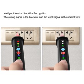 NCONCO AC 12-1000V Non Contact Voltage Tester Live Wire Tester with LED Flashlight Buzzer Alarm Adjustable Sensitivity